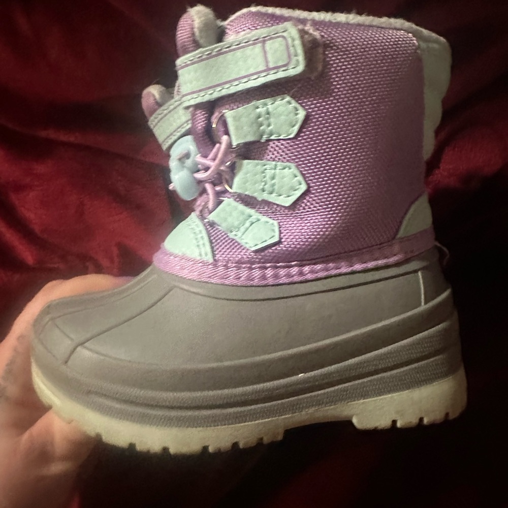 wonder nation Purple and Gray‎ Kids Snow Boots
